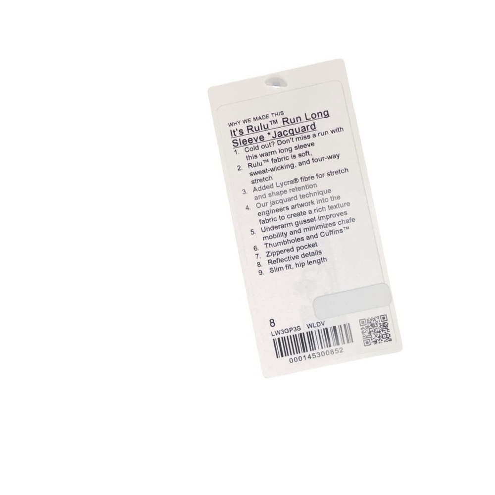 Lululemon It’s Rulu Run Long Sleeve Jacquard Top – Liquidize Camo (Size 8, NWT) - Picture 4 of 4